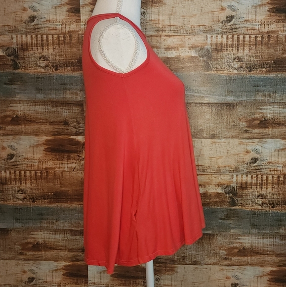 Pomelo red flare stretch tunic tank top pockets flowy XS - Picture 3 of 6